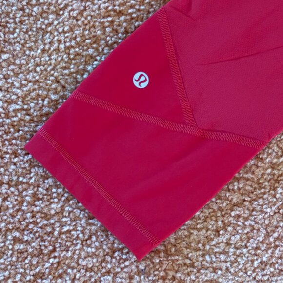 Lululemon Pace Rival Crop 22" Luxtreme Dark Red Mid-Rise Running Leggings 6 - Picture 10 of 12